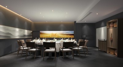 现代餐厅包厢3D模型下载